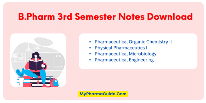 B.Pharm 3rd Semester Notes PDF Download